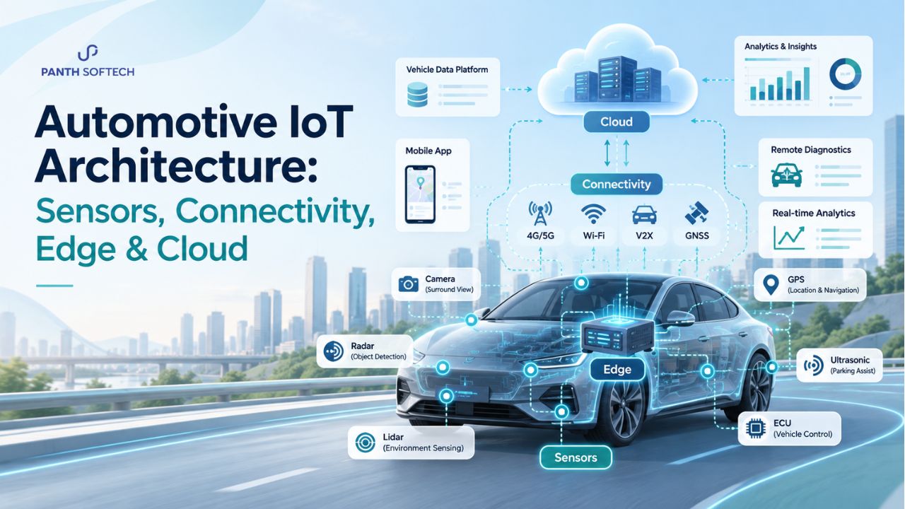 Automotive IoT Architecture: Sensors, Connectivity, Edge & Cloud